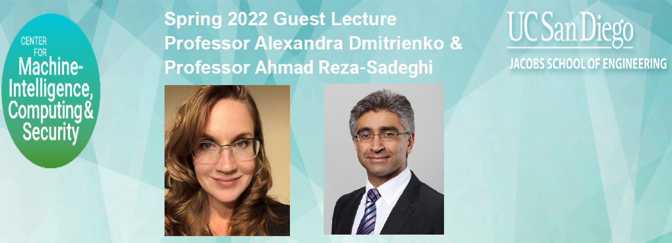MICS Spring 2022 Guest Lecture by Professor Alexandra Dmitrienko and Professor Ahmad Reza-Sadeghi